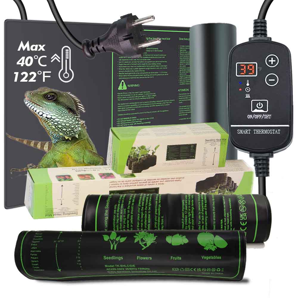 Seedling Heat Pad - Almohadilla calefactora para plantas, termostato ajustable