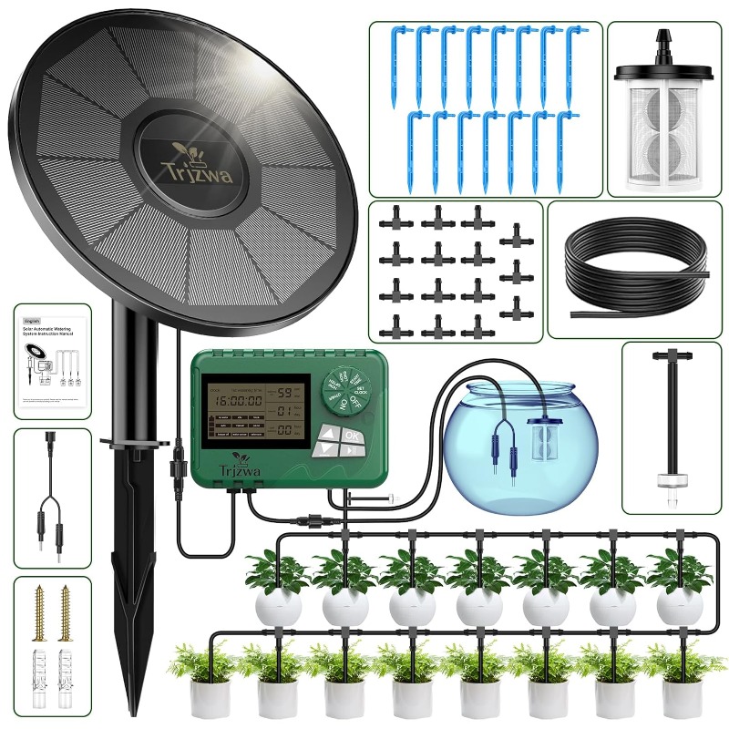 Equipo de riego solar, kit de  - Urban Farming System reseña y precio